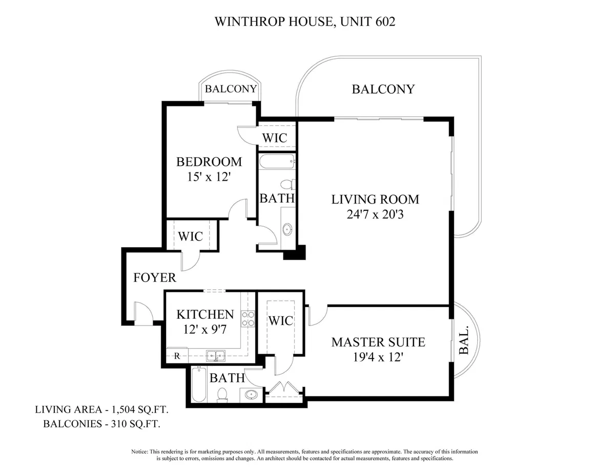 Winthrop House Condos Unit 602 photo 28