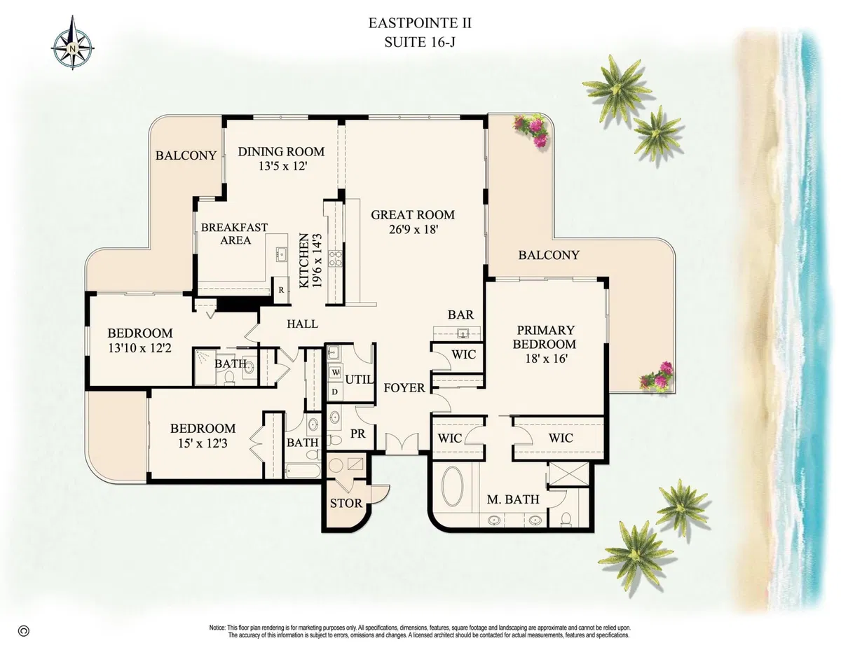 Eastpointe Singer Island Unit 16j photo 7