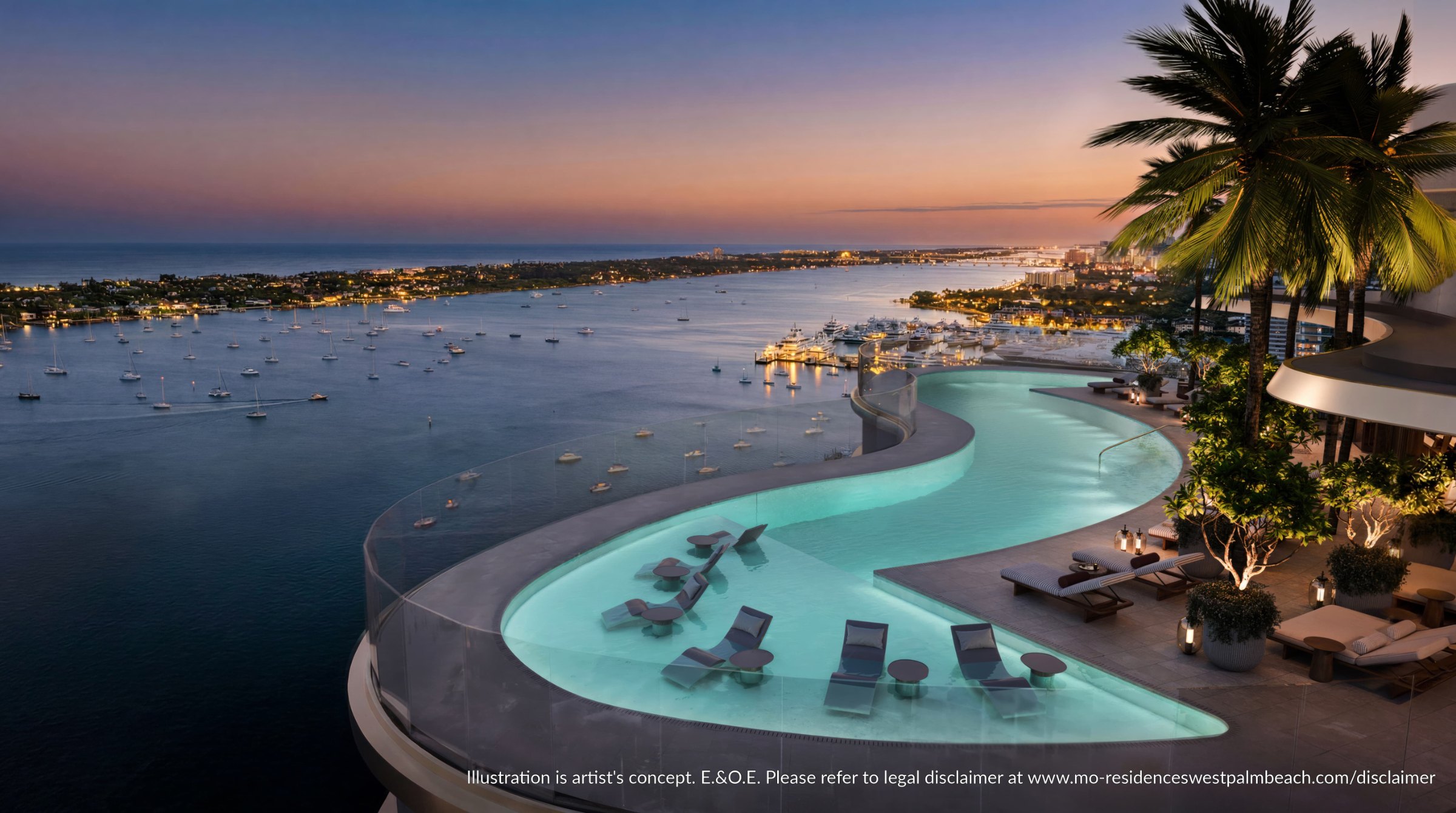 Mandarin Oriental Residences West Palm Beach — Mandarin Oriental Residences Pool & Ocean Views 2 — Downtown West Palm Beach