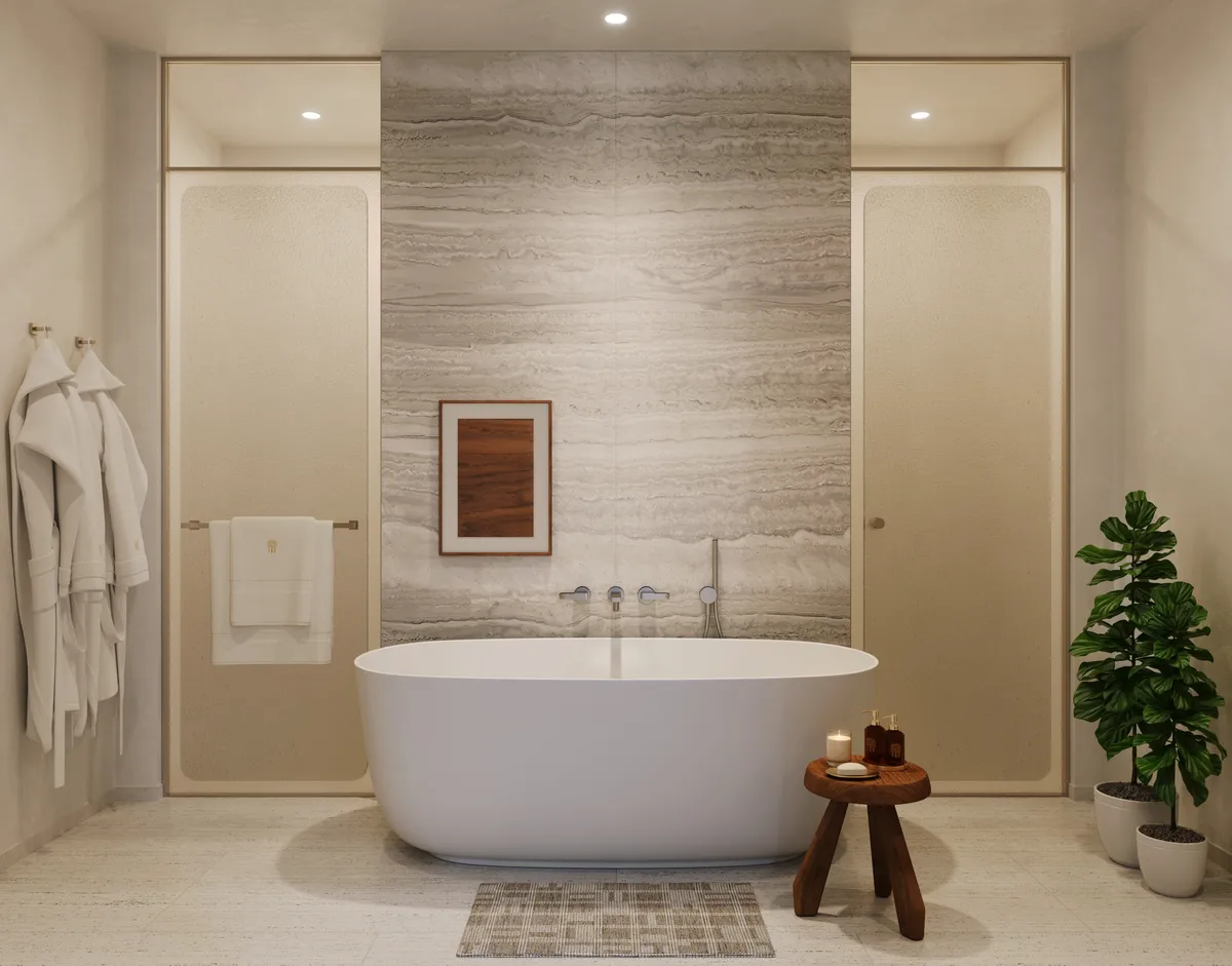 Banyan Tree Residences — BanyanTreeResidencesWPB_06_BathroomTub 3 — Downtown West Palm Beach