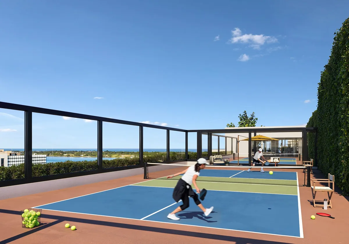 Nora House — Rooftop pickleball courts 3 — Downtown West Palm Beach