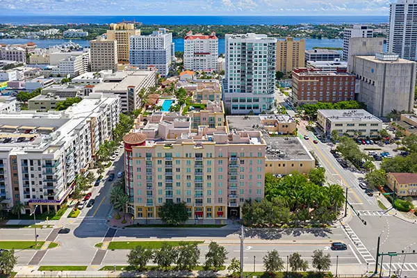The Whitney West Palm Beach Condos Aerial View