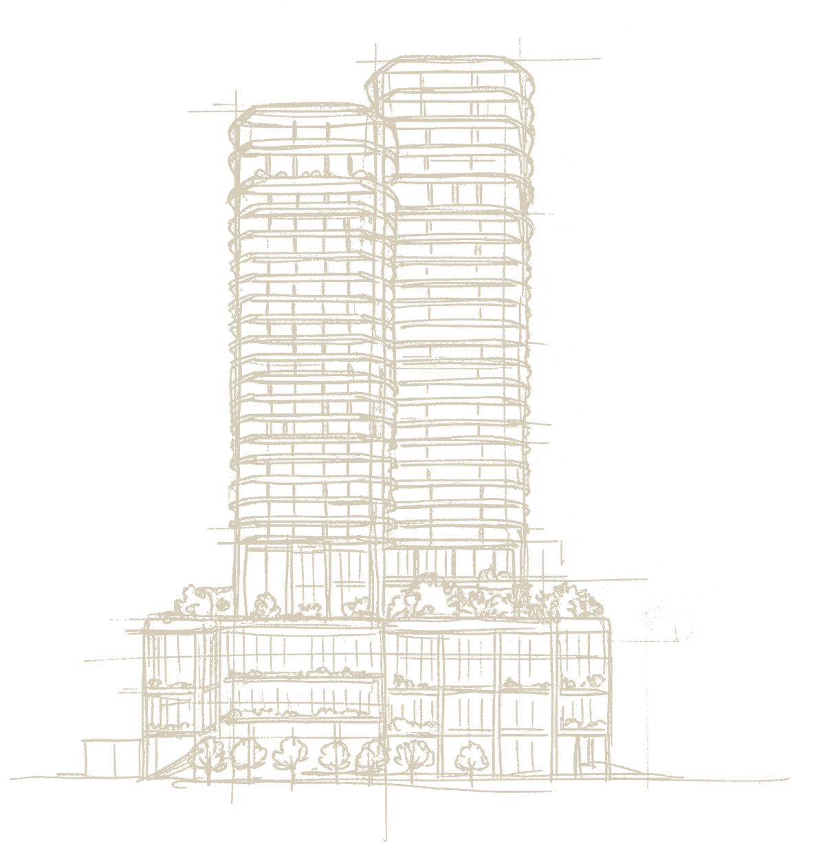 Banyan Tree Residences — Amenity spaces rendering 1 — Downtown West Palm Beach