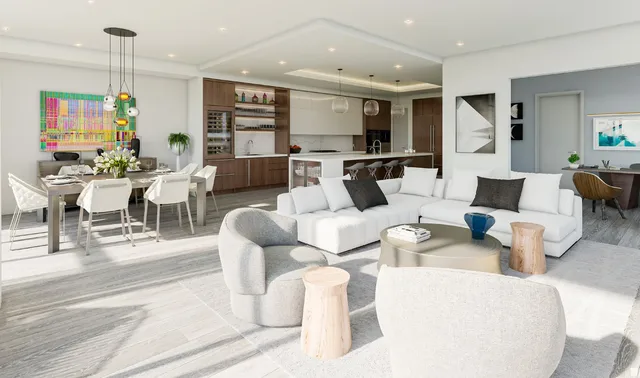 Open dining and living great room