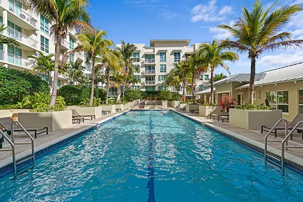 Swimming Pool at City Palms Condos in West Palm Beach