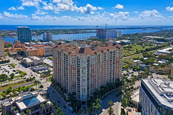 Cityplace South Tower West Palm Beach Aerial View of City