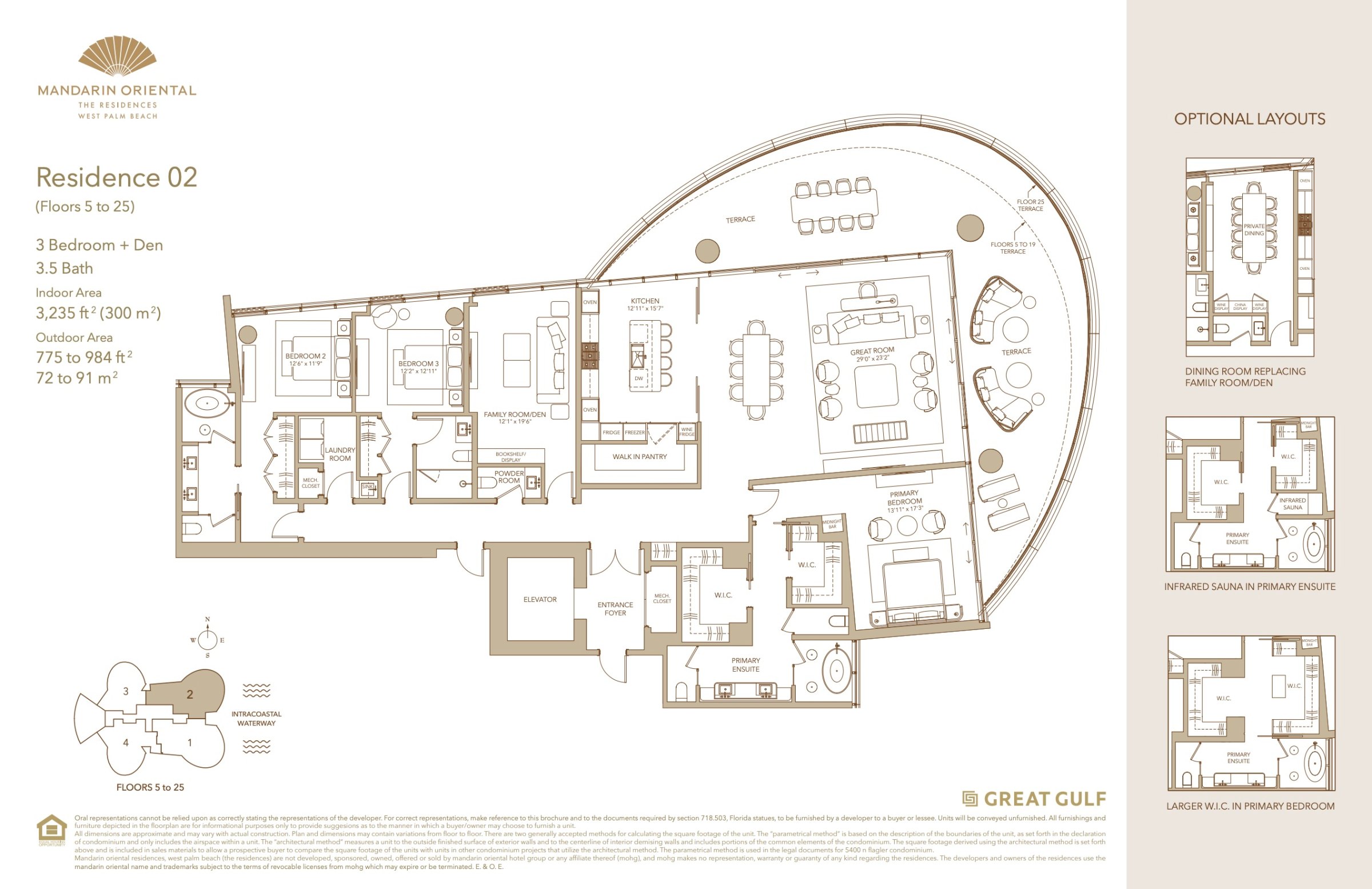 Mandarin Oriental Residences West Palm Beach — Mandarin Oriental Residence 02 floor plan — Downtown West Palm Beach