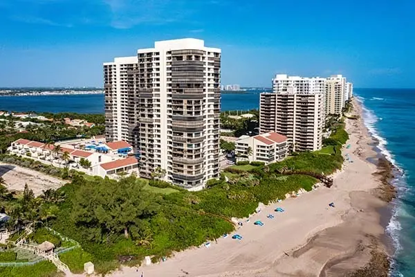 Aerial View of Martinique Singer Island and Ocean