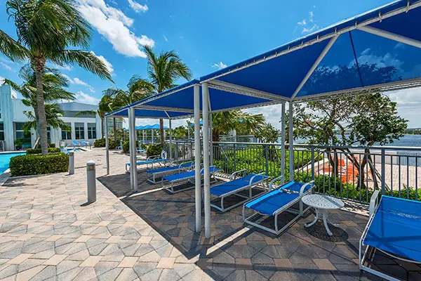 The Edge Condo Poolside Lounge Area