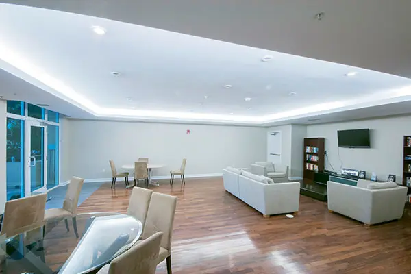 The Whitney West Palm Condo Dining Area and Living Room