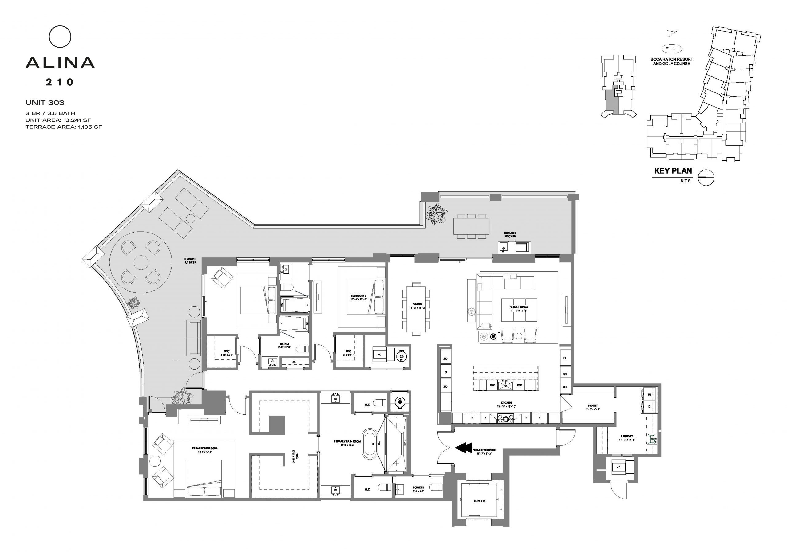 Alina Boca Raton floorplan — Plan UNIT 303
