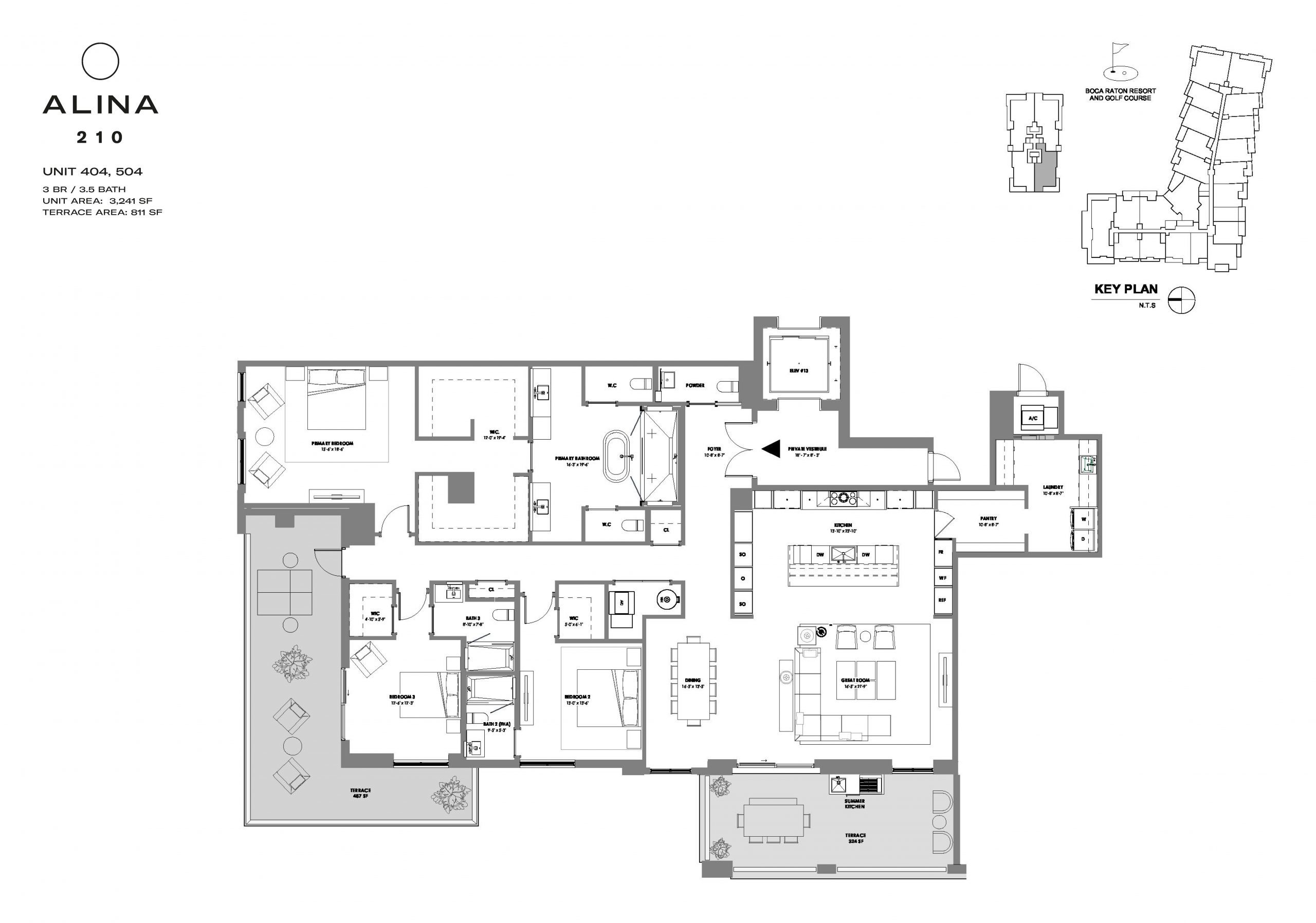 Alina Boca Raton floorplan — Plan UNIT 404 504