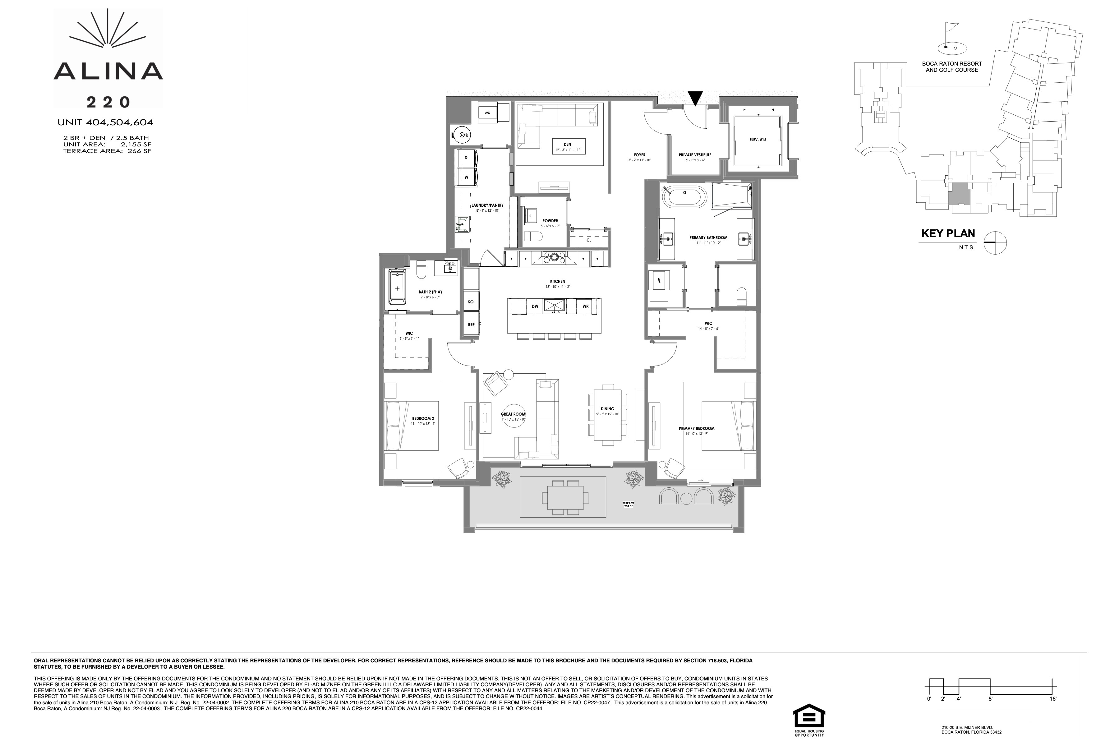 Alina Boca Raton floorplan — Floor Plan for Alina Floorplans, 220 Residence 04