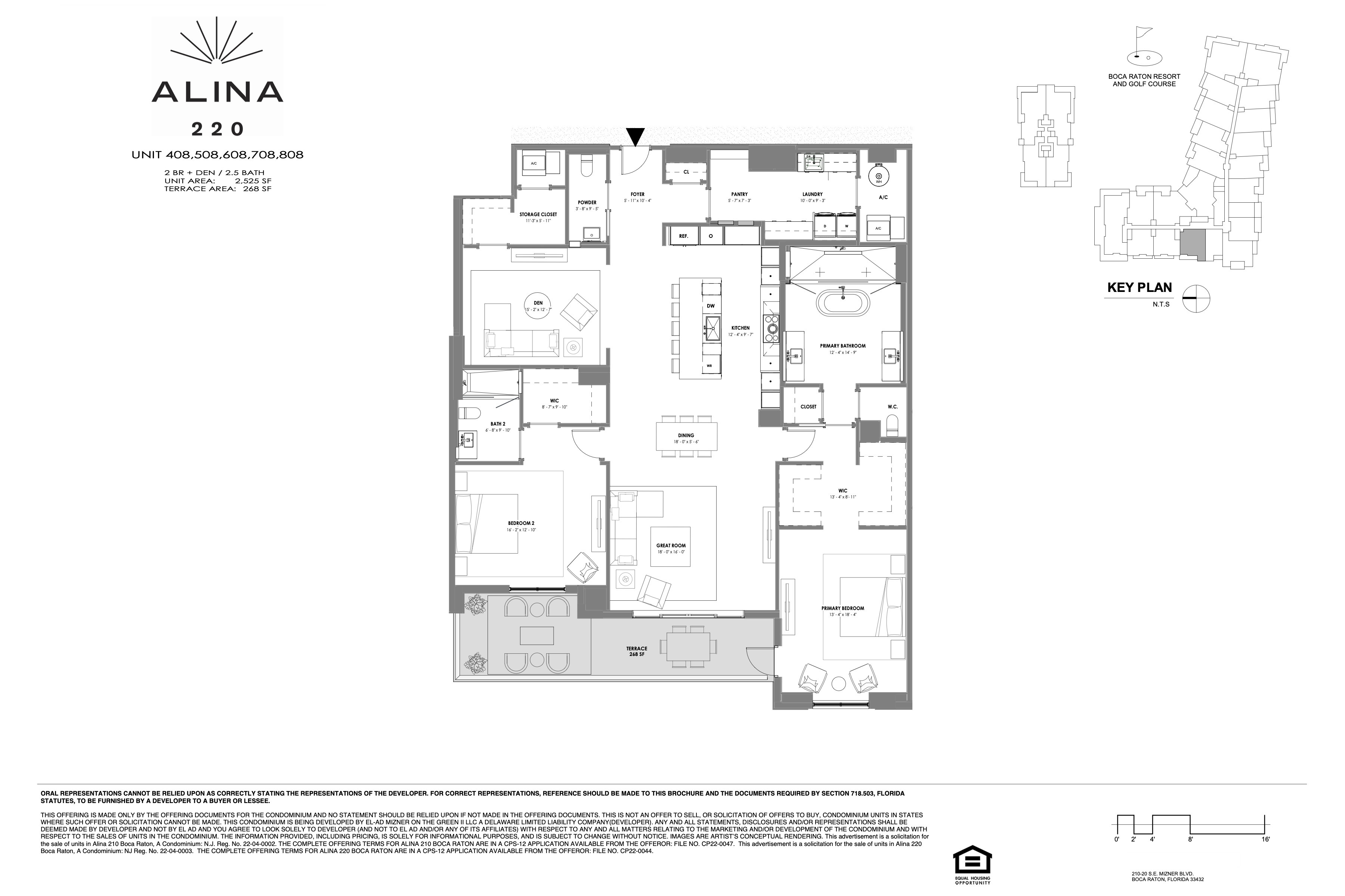 Alina Boca Raton floorplan — Floor Plan for Alina Floorplans, 220 Residence 08