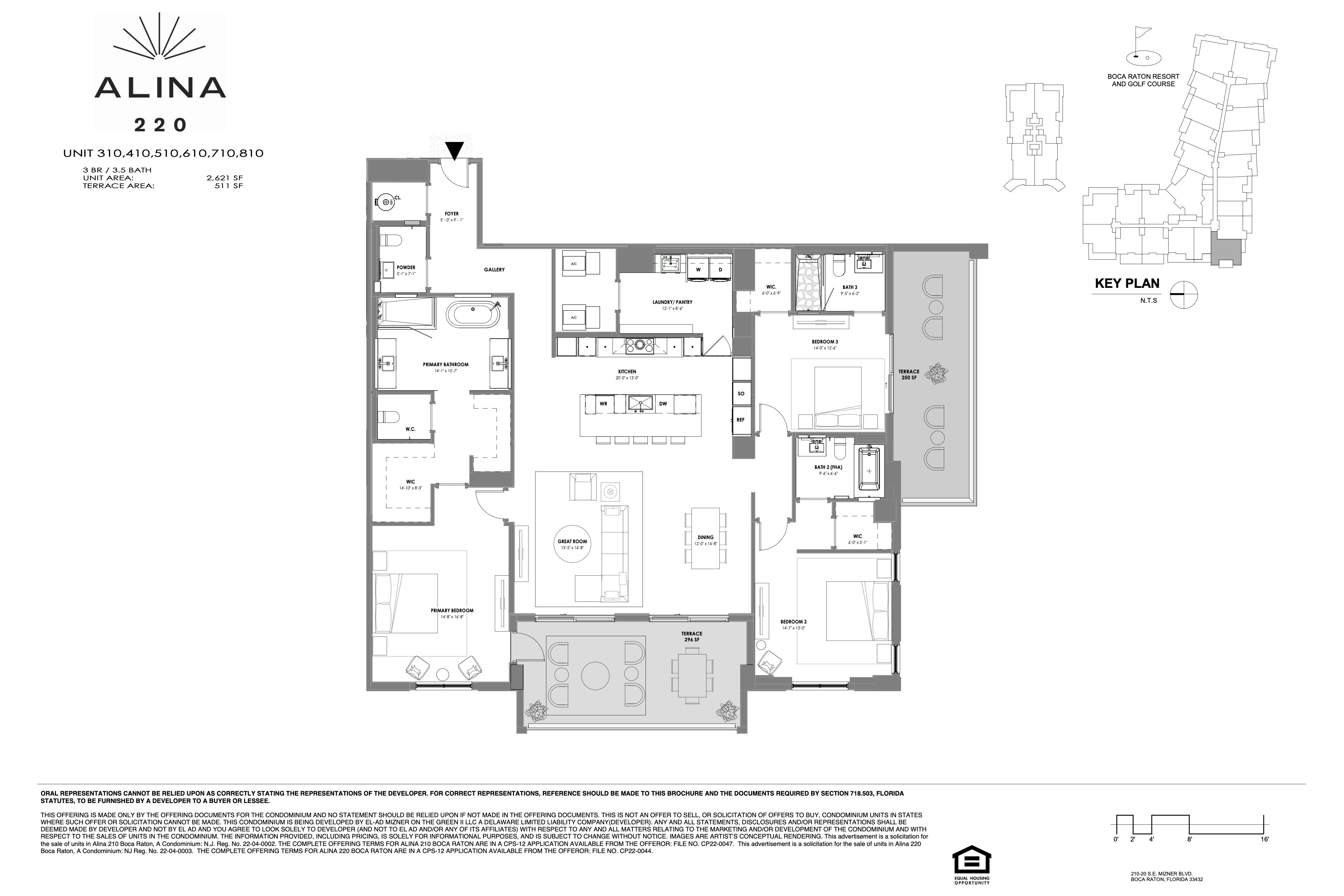 Alina Boca Raton floorplan — Floor Plan for Alina Floorplans, 220 Residence 10
