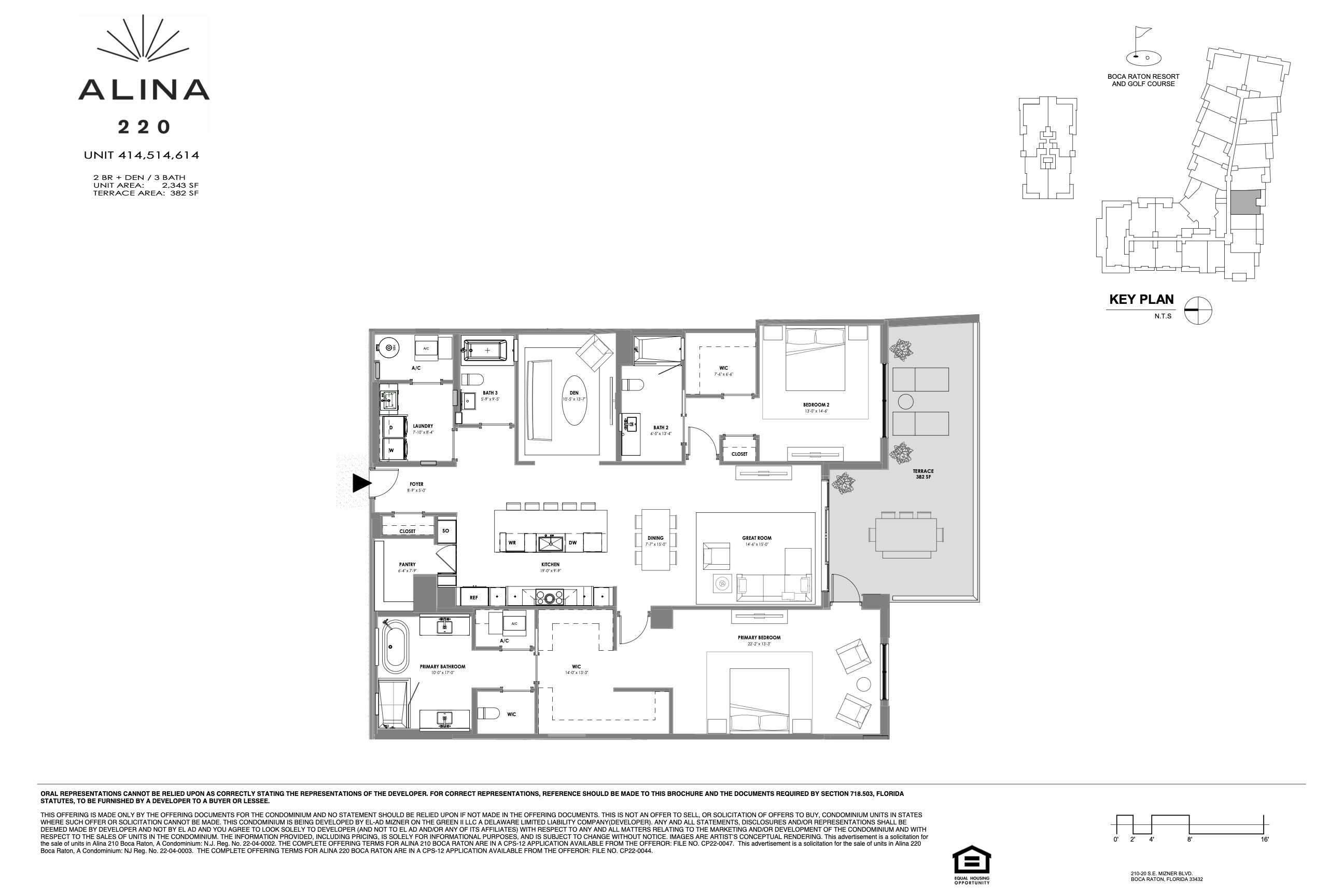 Alina Boca Raton floorplan — Floor Plan for Alina Floorplans, 220 Residence 14
