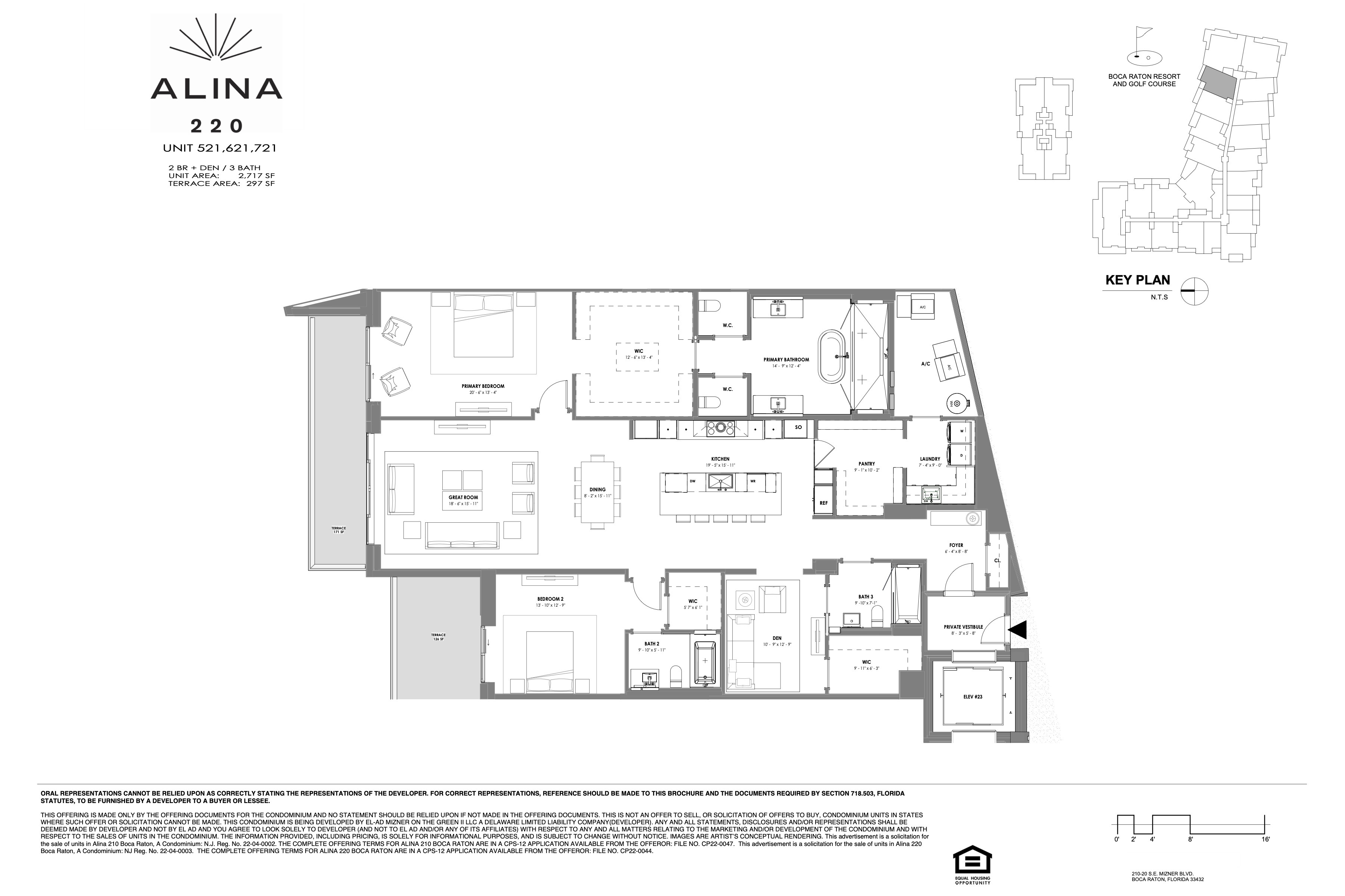 Alina Boca Raton floorplan — Floor Plan for Alina Floorplans, 220 Residence 21