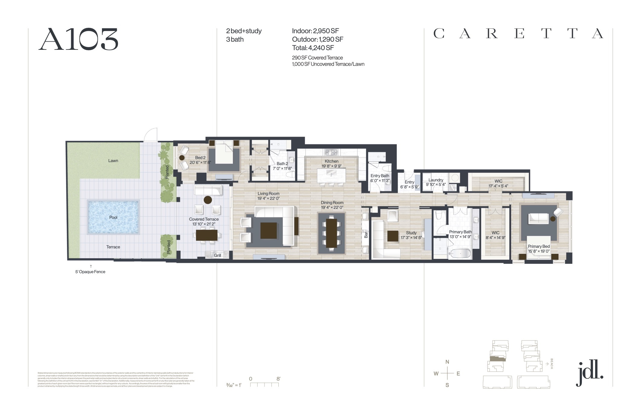 Caretta Juno Beach floorplan — Floor Plan for Caretta Juno Beach Floorplans , A103