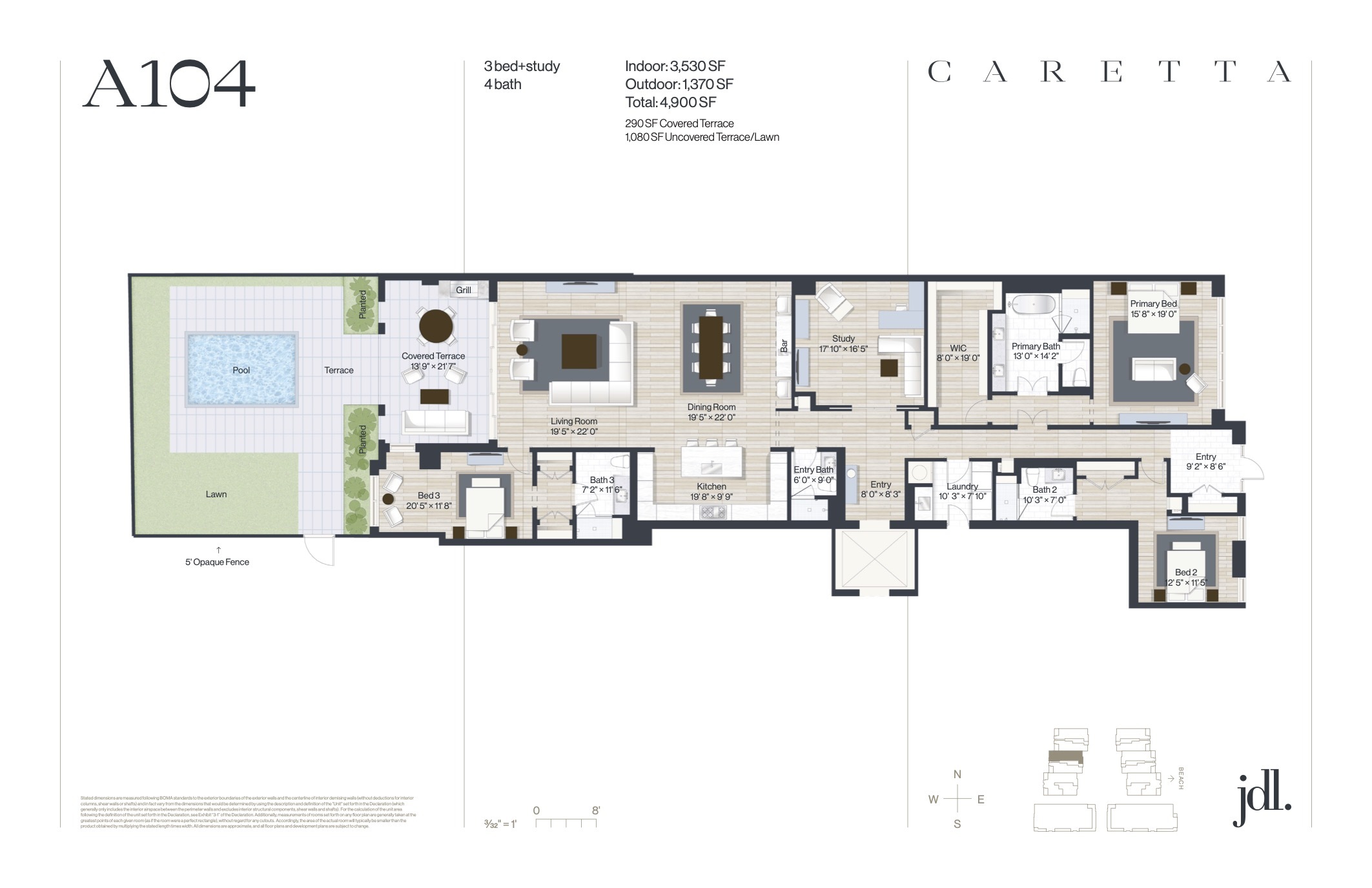 Caretta Juno Beach floorplan — Floor Plan for Caretta Juno Beach Floorplans , A104