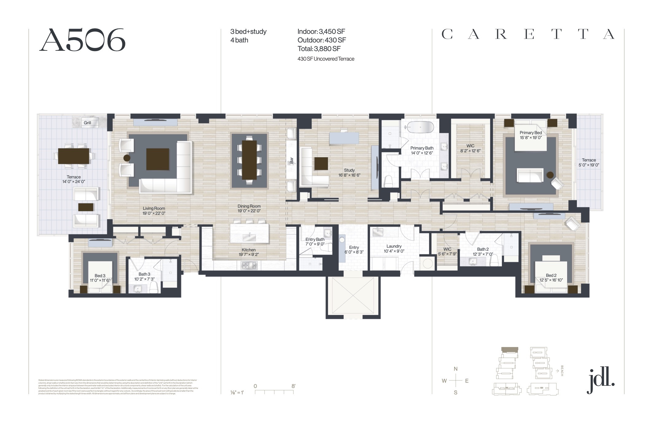 Caretta Juno Beach floorplan — Floor Plan for Caretta Juno Beach Floorplans , A506