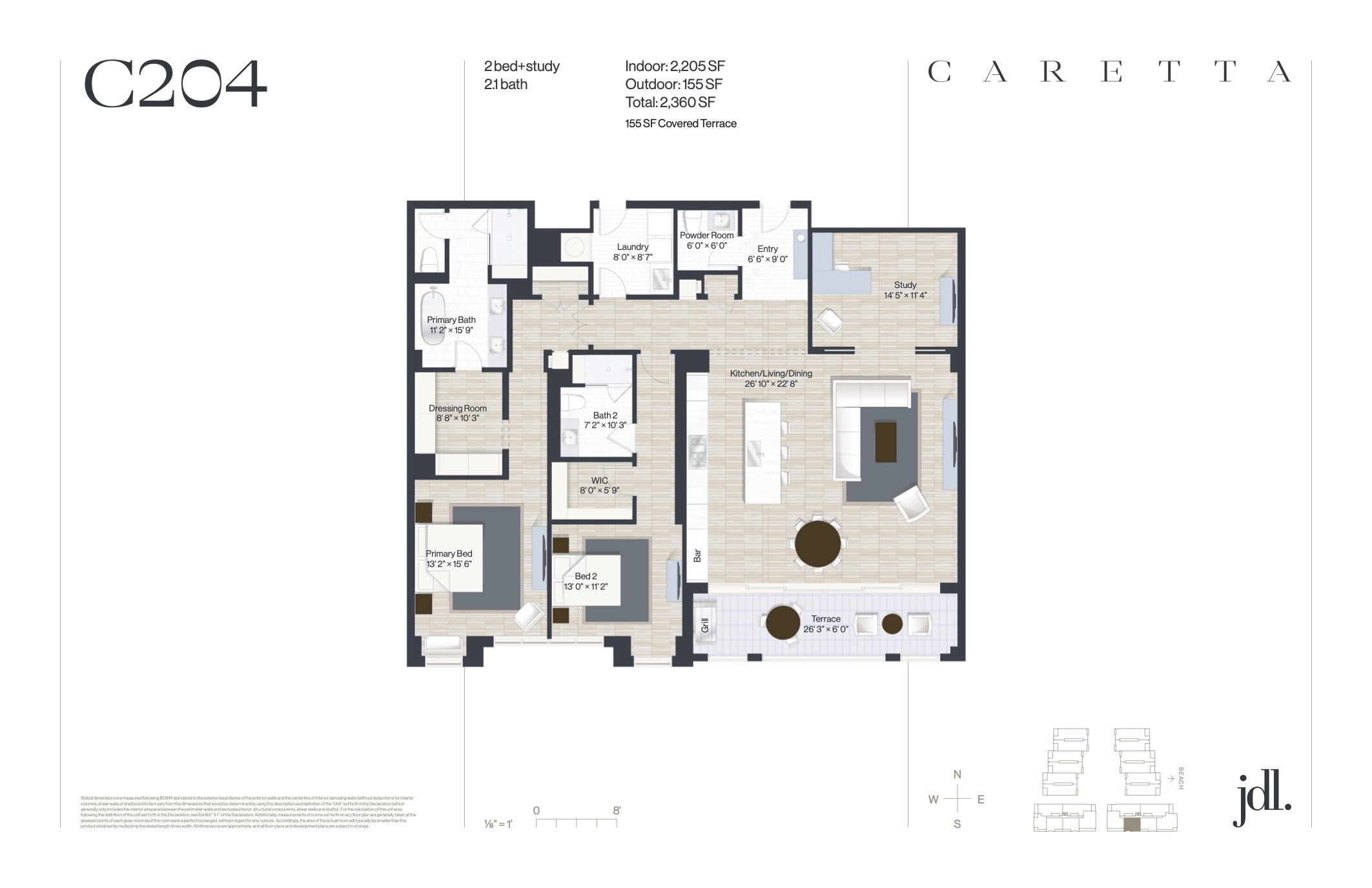Caretta Juno Beach floorplan — Floor Plan for Caretta Juno Beach Floorplans , C204