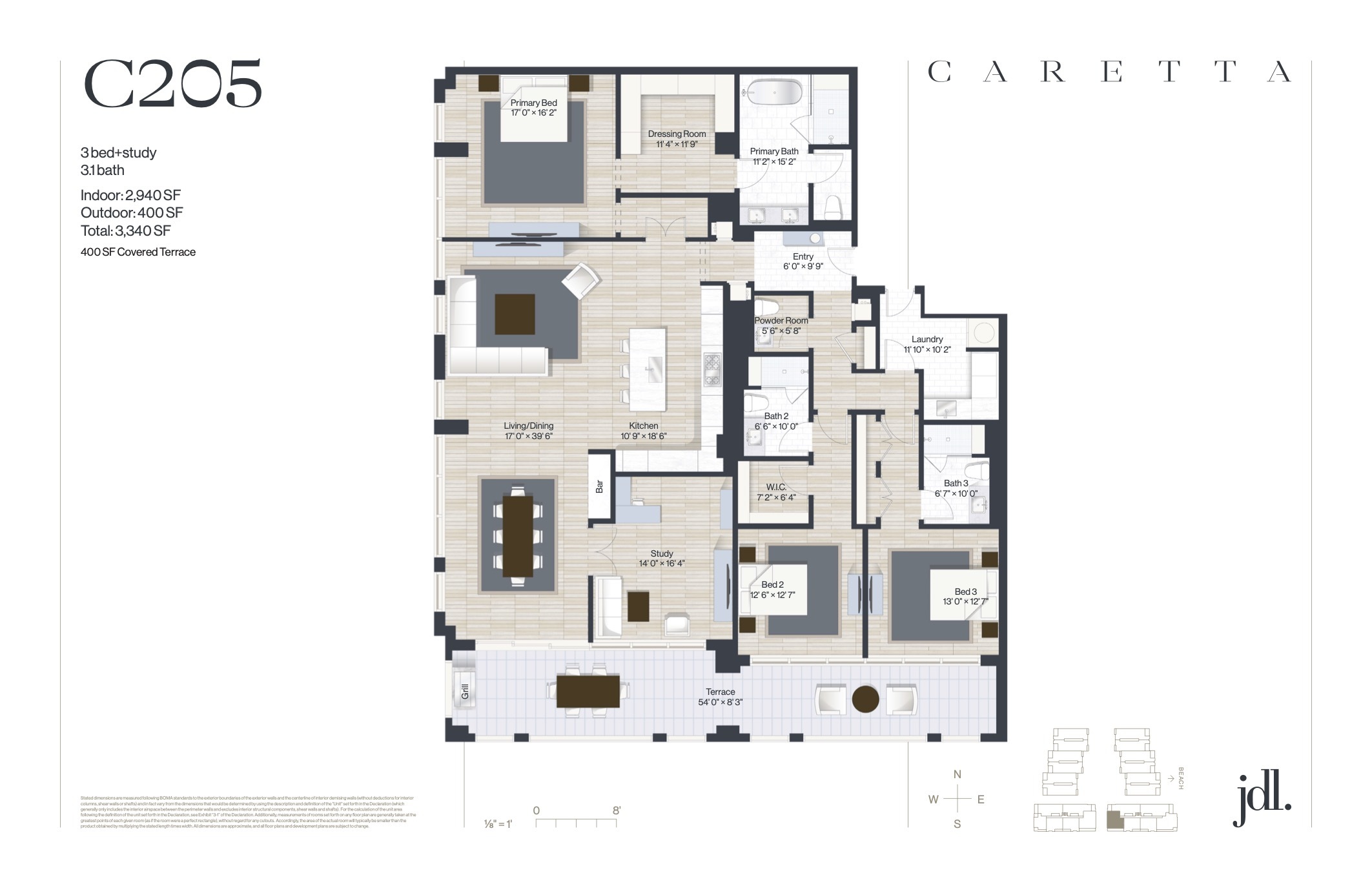 Caretta Juno Beach floorplan — Floor Plan for Caretta Juno Beach Floorplans , C205