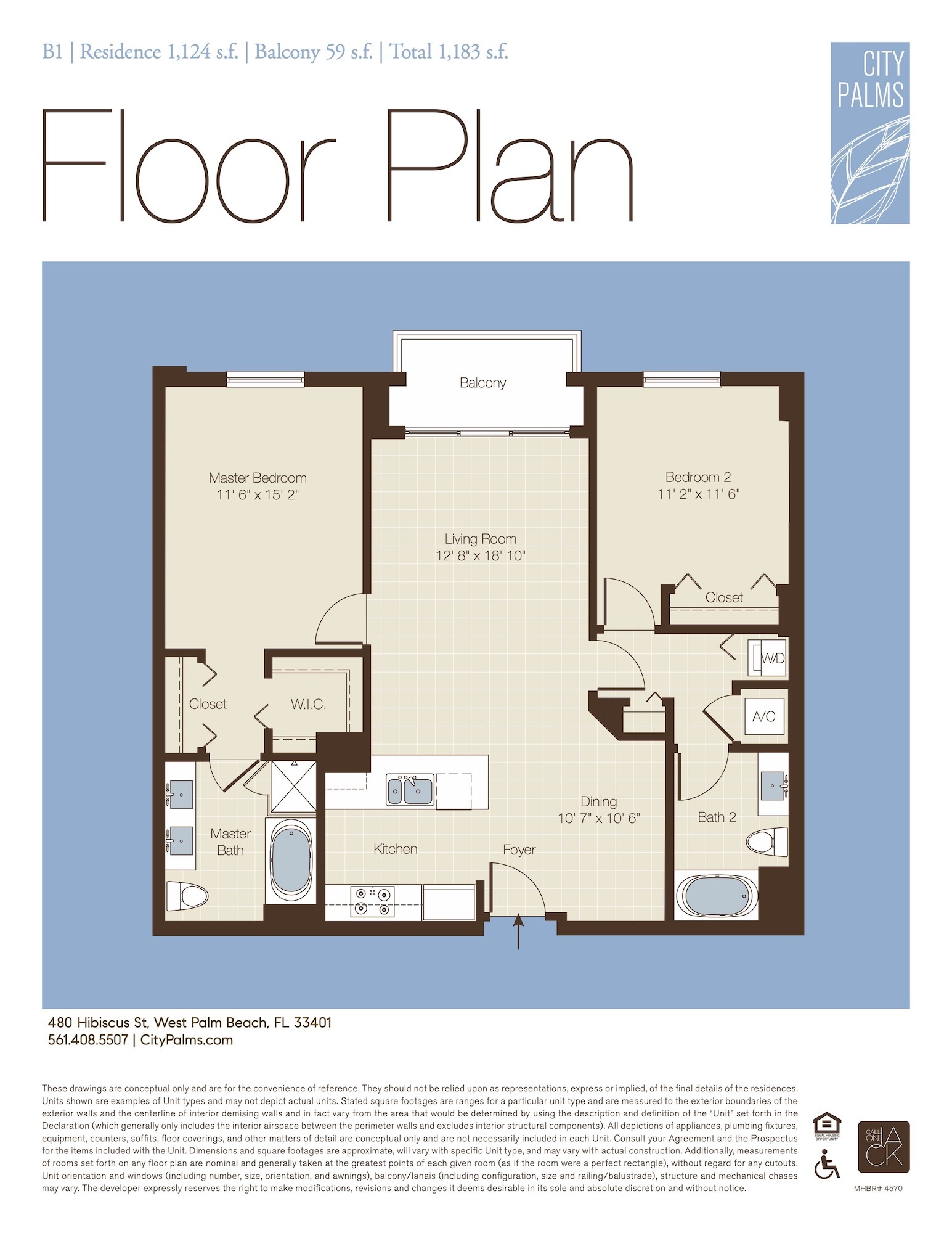 City Palms floorplan — Plan B1