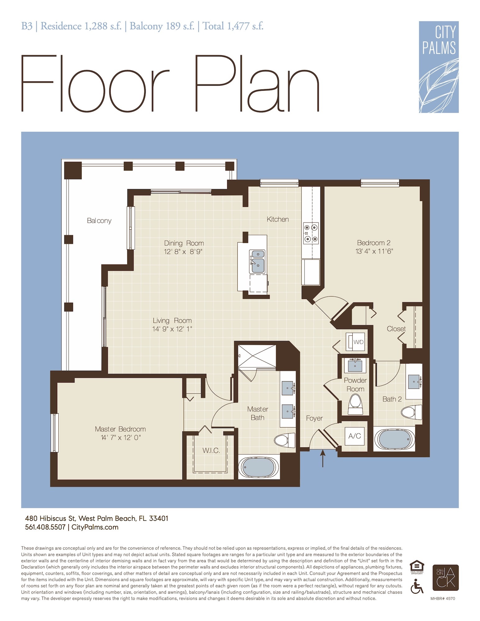 City Palms floorplan — Plan B3