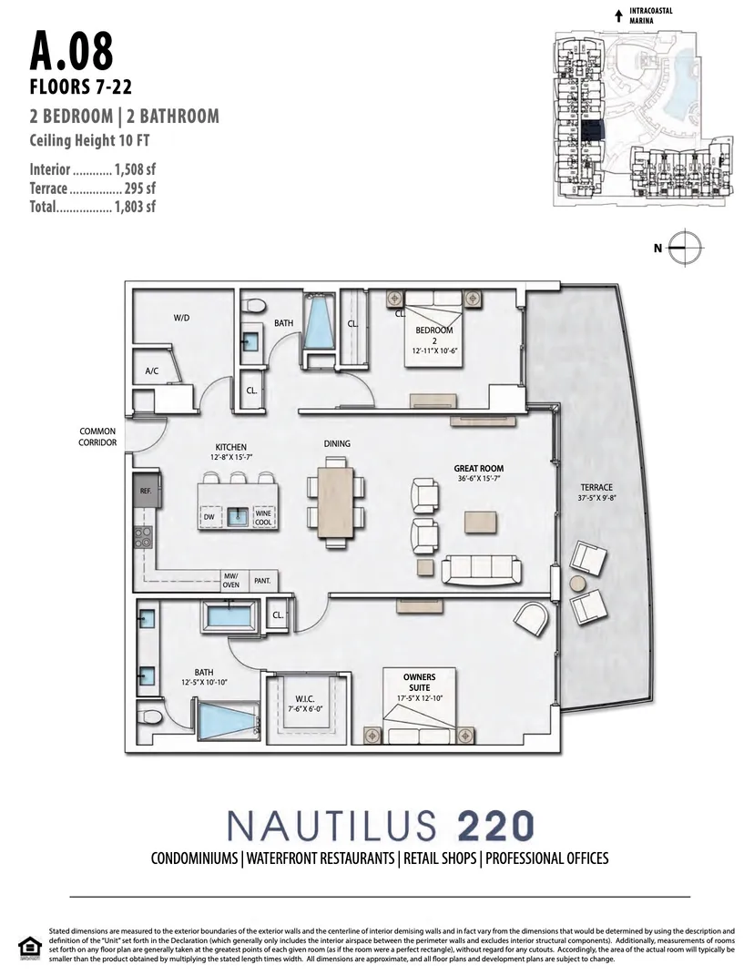 Nautilus 220 floorplan — Floor Plan for Nautilus 220 Floorplans, A.08