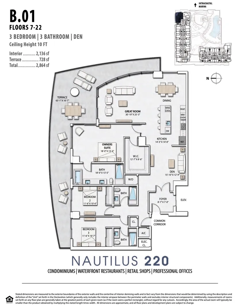 Nautilus 220 floorplan — Floor Plan for Nautilus 220 Floorplans, B.01