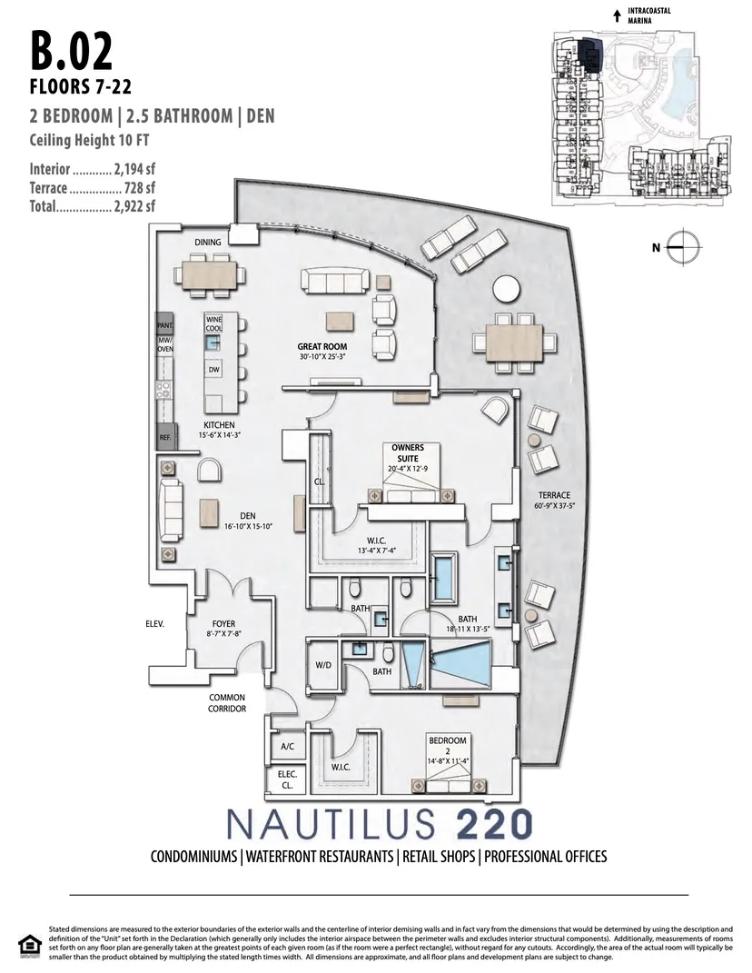 Nautilus 220 floorplan — Floor Plan for Nautilus 220 Floorplans, B.02