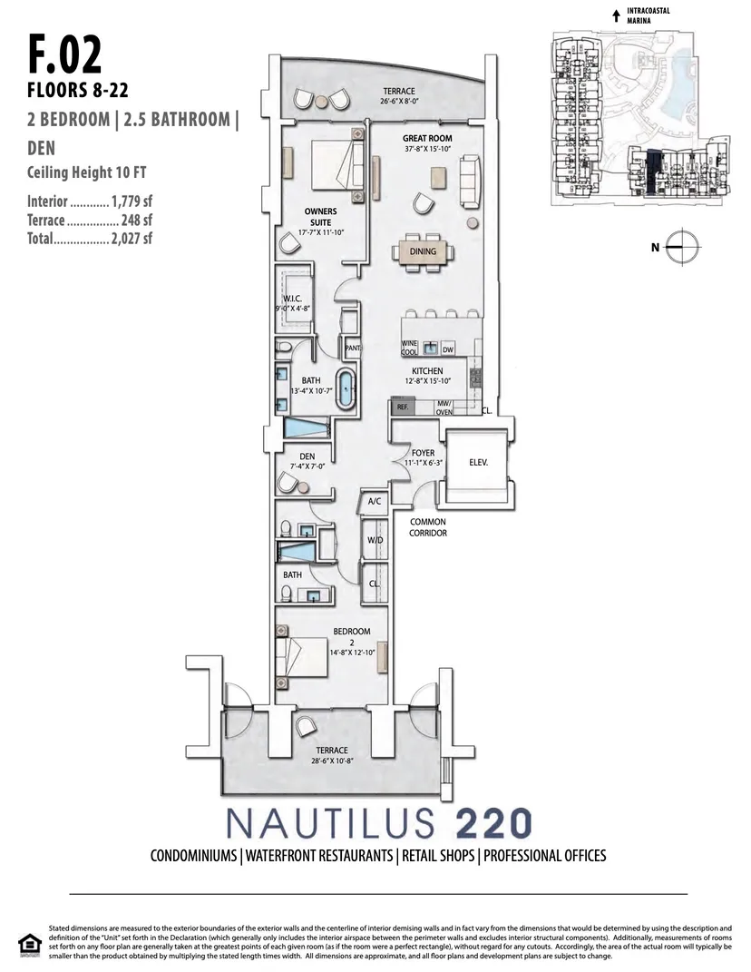 Nautilus 220 floorplan — Floor Plan for Nautilus 220 Floorplans, F.02
