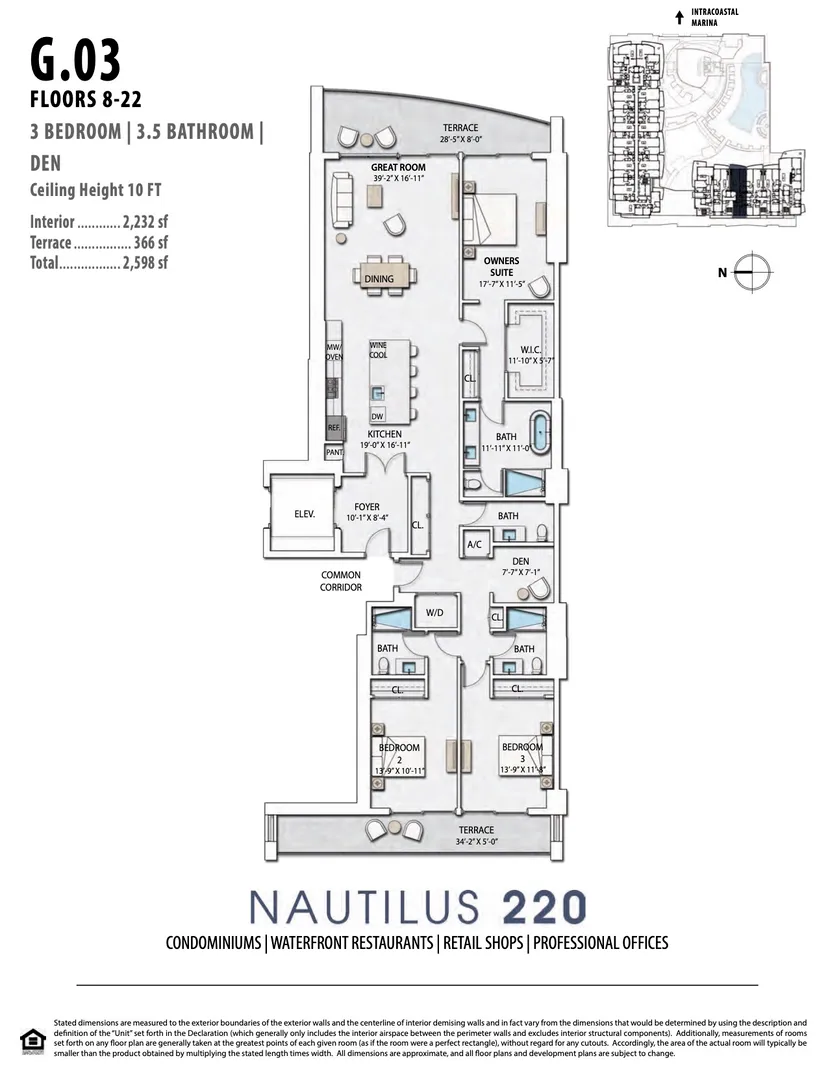 Nautilus 220 floorplan — Floor Plan for Nautilus 220 Floorplans, G.03