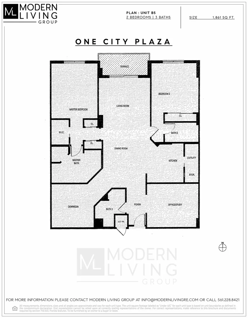 One City Plaza floorplan — Plan UNIT B5