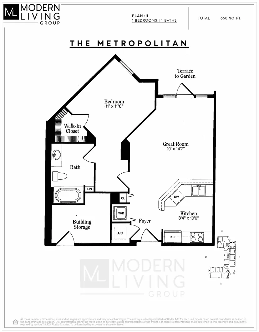 The Metropolitan floorplan — Plan II