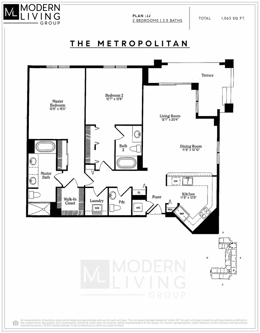 The Metropolitan floorplan — Plan JJ