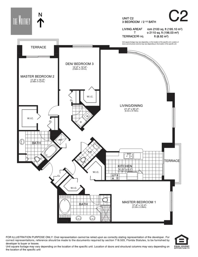 The Whitney floorplan — Plan C2