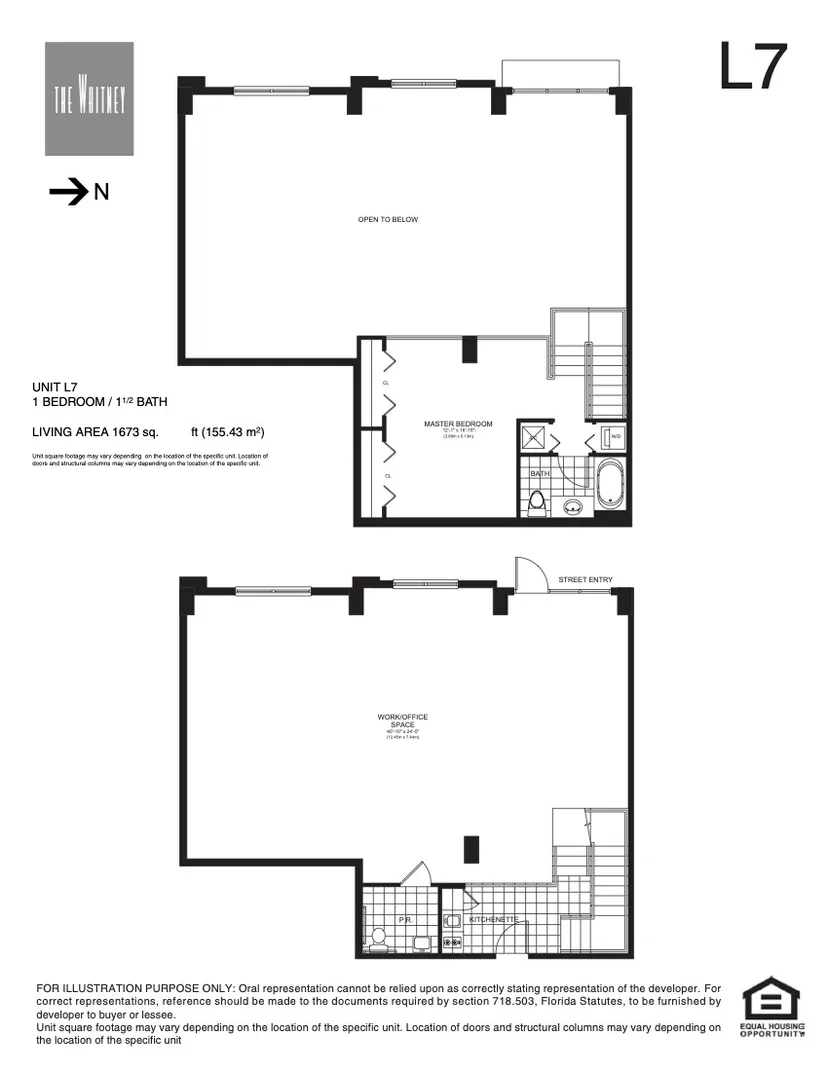 The Whitney floorplan — Plan L7