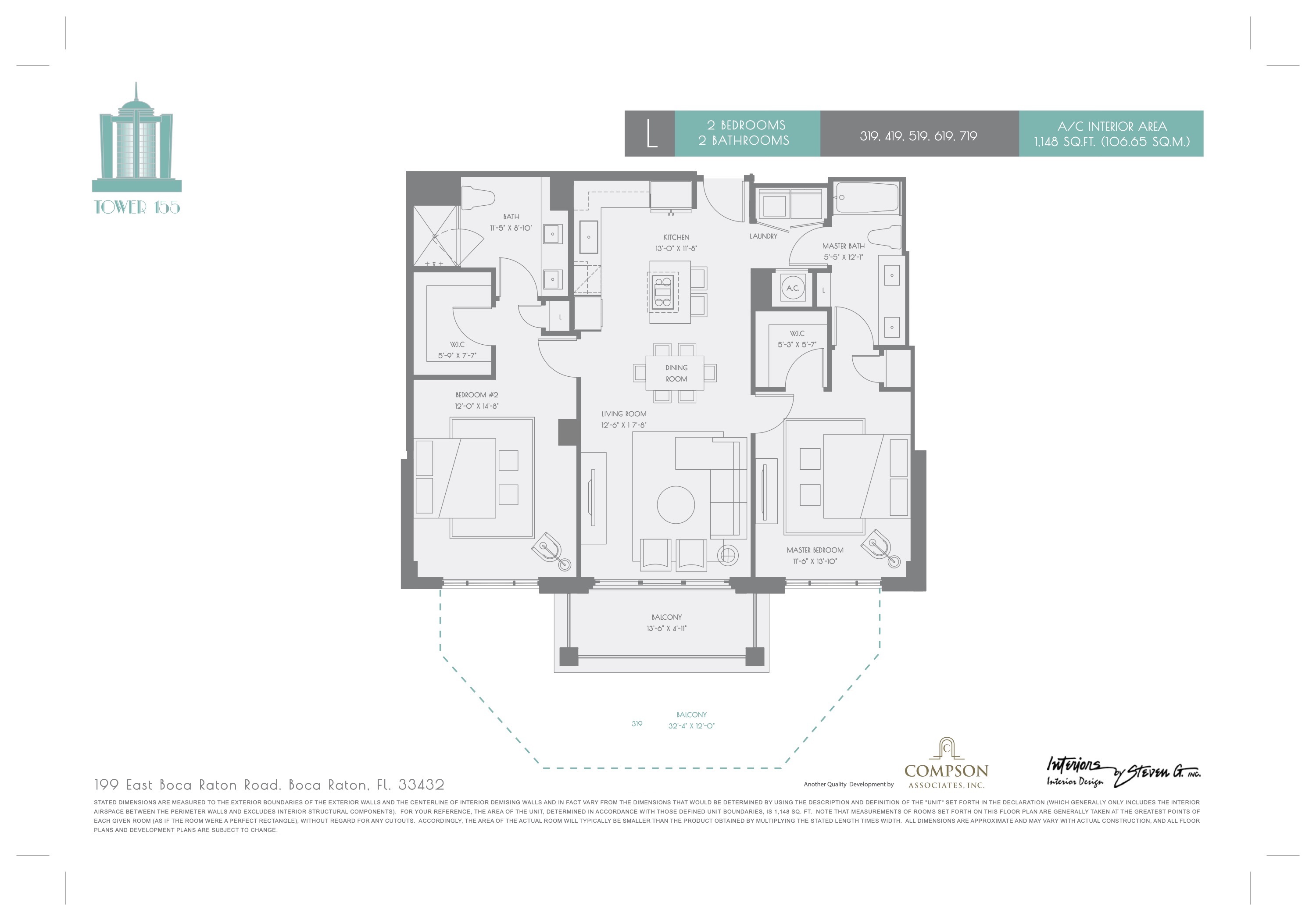 Tower 155 floorplan — Plan L