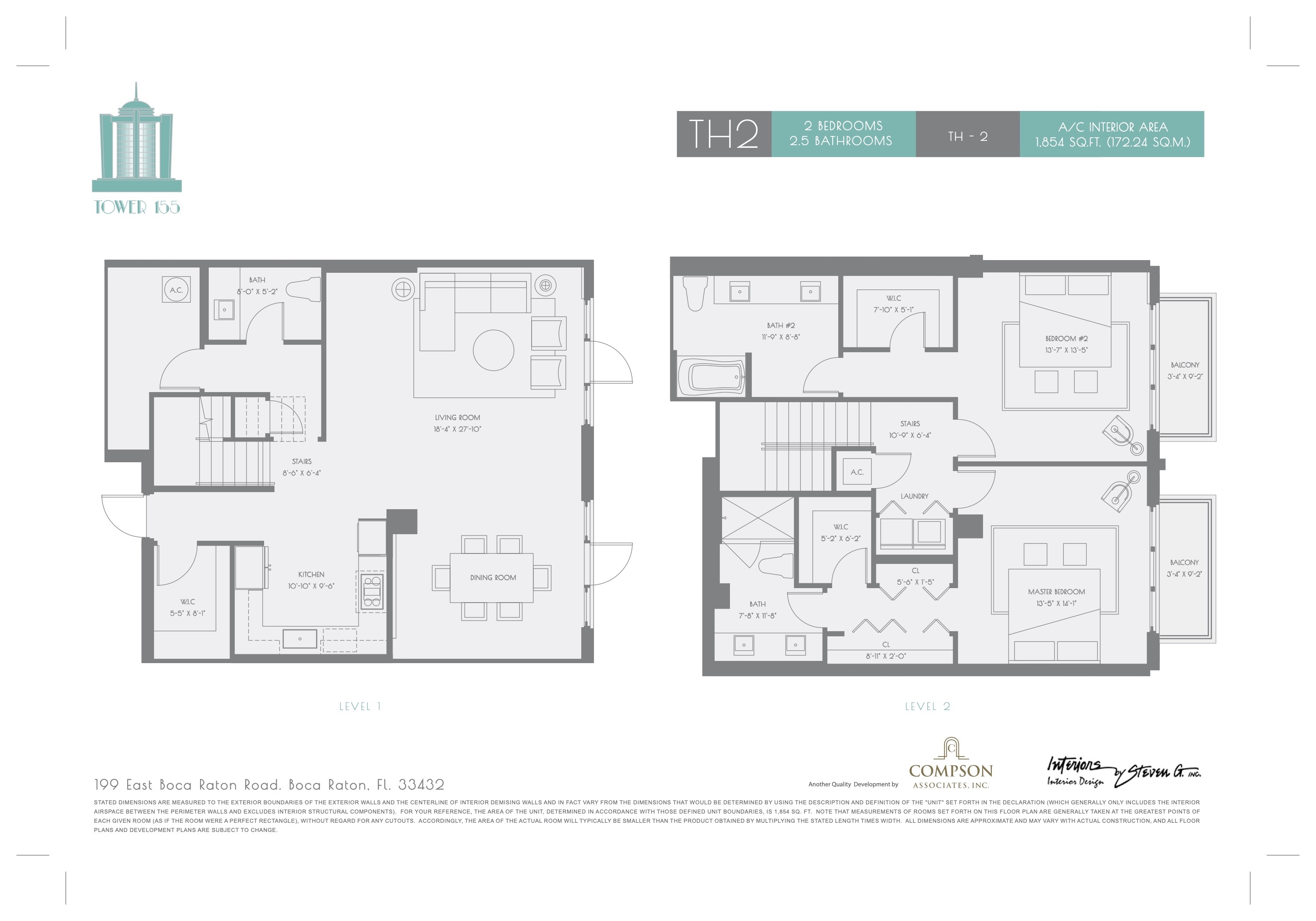 Tower 155 floorplan — Plan TH2